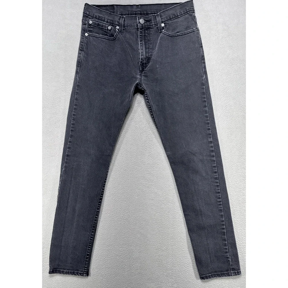 Levis 512 Jeans Mens Sz 32x32 (30x29) Black Slim Distressed Grunge Stretch Denim